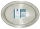 METRO Professional Kaffeetablett Silber oval