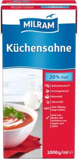 Milram Küchensahne 20 % Fett - 1 Packung
