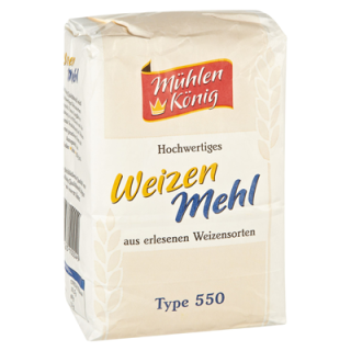 Mühlen König Weizenmehl Type 550 1 kg Packung