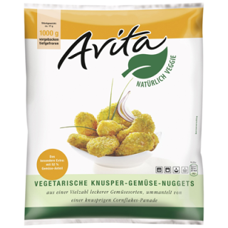 Avita Knusper-Gemüse-Nuggets tiefgefroren vorgebacken - 1 kg Beutel