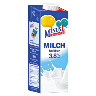 Minus L / lactosefreie H-Milch 10x1L/3.8% / Stiege