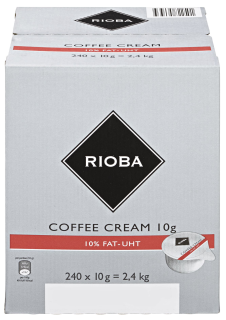 RIOBA Kaffeesahne 10 % Fett Einzelportionen 240 Stück à 10 g - 2,4 kg Karton