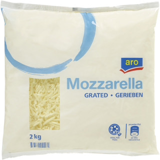 aro Mozzarella gerieben 45 % Fett i. Tr. - 2 kg Beutel