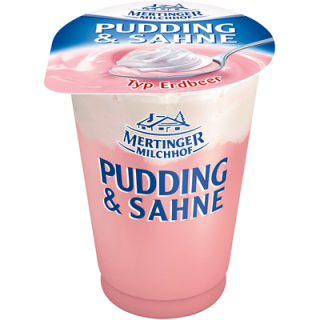 Mertinger Pudding & Sahne Erdbeer 1,6 % Fett - 1 x...