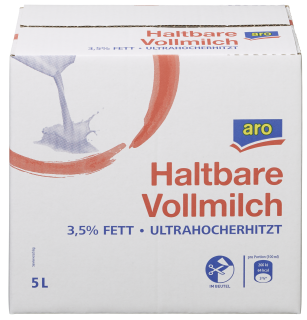 aro H-Milch 3,5 % Fett - 5 l Karton