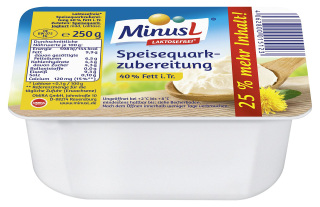 MinusL Sahnequark laktosefrei, 40 % Fett 250 g Becher