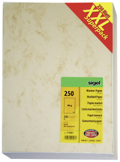 Sigel T1081 Marmor-Papier A4 - 250 Blatt
