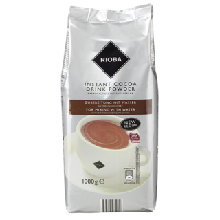 Rioba Cocoa Trinkschokolade zum Anrühren mit Wasser 1 kg Beutel