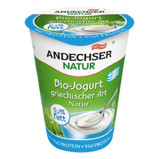 Andechser Natur Bio Bio-Joghurt griechischer Art Natur 0,2 % Fett - 1 x 400 g Becher