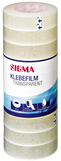 Sigma Klebefilm 15 mm  x  33 m Transparent - 10 Stück
