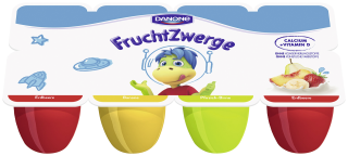 Fruchtzwerge Erdbeere/ Banane/ Pfirsich-Birne 8 Stück à 50 g 400 g