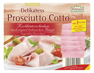 Ponnath Delikatess Prosciutto cotto - 200 g Stück
