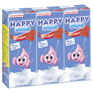 Hochwald Happy Drink Erdbeer 1,35 % Fett im Milchanteil 3...