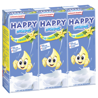 Hochwald Happy Drink Vanille 1,35 % Fett im Milchanteil 3...