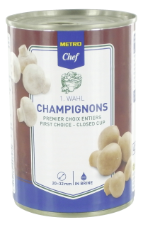METRO Chef Champignons 1. Wahl ganz - 420 g Dose