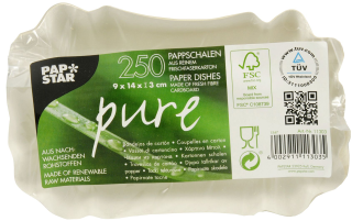 Pap Star Pure Schalen PURE Weiß Pappe eckig