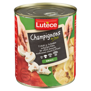Lutèce Champignons de Paris 1. Wahl, klein, in Scheiben - 850 ml Dose
