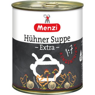 Menzi konzentrierte Hühnersuppe Konzentration 1:7 - 800 ml Dose