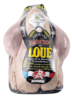 Weißes Freiland-Hähnchen mit Haut, frisch,...