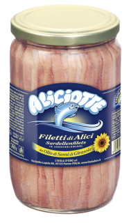 Lisola Doro MSC Sardellenfilets in Sonnenblumenöl - 700 g Glas