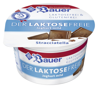 Bauer Joghurt laktosefrei mild Stracciatella 3,5 % Fett 100 g Becher