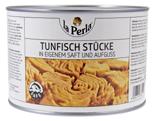 La Perla Thunfischstücke in eigenem Saft und Aufguss...