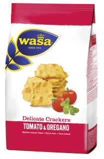 Wasa Delicate Crackers Tomato - 160 g Paket