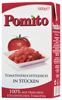 Pomito Tomatenfruchtfleisch in Stücken  - 1 kg Packung