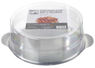 APS Tortenplatte mit 2 Hauben