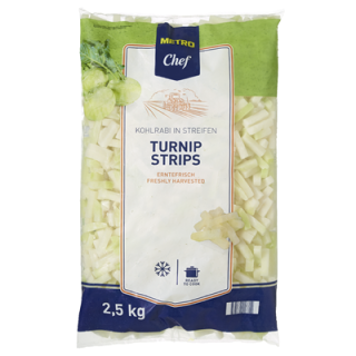 METRO Chef Kohlrabi Streifen tiefgefroren - 2,5 kg Beutel