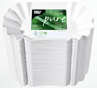 Pap Star Pure Schalen PURE Weiß Pappe oval