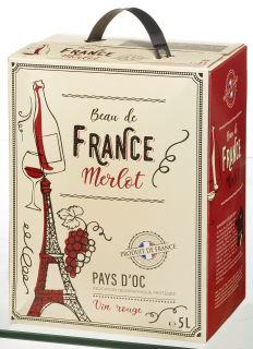 Beau De France Syrah Rotwein - 5,00 l Packung