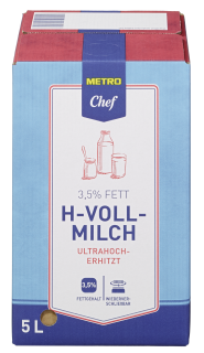 METRO Chef H-Milch 3,5 % Fett - 5 l Packung