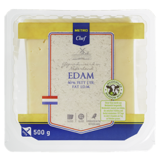 METRO Chef Edamer, 10 x 10 cm, 40 % Fett i. Tr. - 500 g...