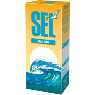 SEL mit Jod 50 % Meersalz, jodiertes Speisesalz - 500 g...