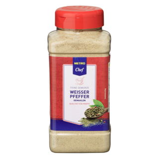 Metro Chef Pfeffer weiss gemahlen - 1 x 550 g Dose