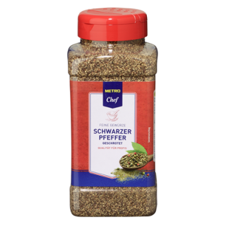 Metro Chef Pfeffer schwarz geschrotet - 1 x 500 g Dose