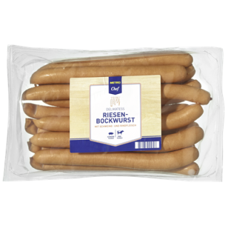 METRO Chef Delikatess Wiener Würstchen vom Schwein und Rind, ca. 20 Stück à 75 g - ca. 1,5 kg Packung