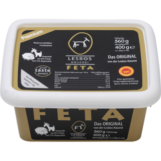 Lesbos Feta in Salzlake 43 % Fett ATG 400 g - 610 g Packung