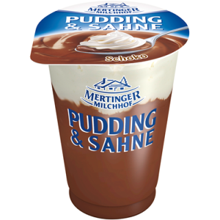 Mertinger Milchhof Pudding & Sahne Schoko - 125 g Becher