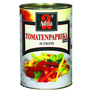 Adria Tomatenpaprika in Streifen bunt - 4,25 l Dose