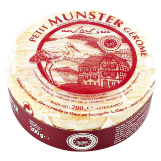 Munster Géromé französischer Weichkäse Cigogne Rohmilch  - 200 g Packung