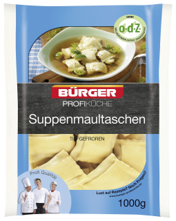 Bürger Suppenmaultaschen tiefgefroren küchenfertig - 1 kg Beutel
