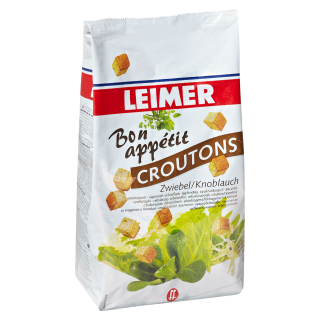 Leimer Bon appétit Croutons Zwiebel/Knoblauch ZWIEBEL KNOBLAUCH - 500 g Beutel