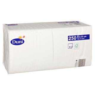 Servietten 3 Lagig 250 Stck 33x33 Weiß