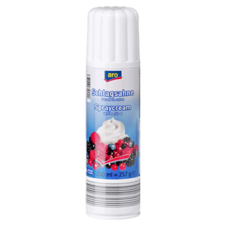 aro Sprühsahne gesüßt 30 % Fett 250 ml Dose
