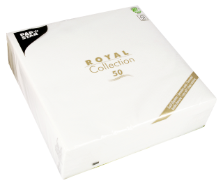 Papstar Servietten Weiß 40  x  40 cm Royal...