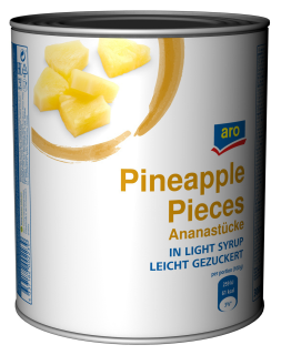 aro Ananas Stücke - 3 x 3,00 kg Dosen