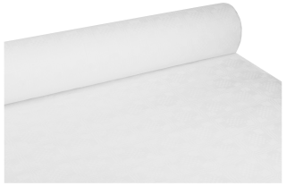 Y Papstar Damasttischtuch 100x1.2m weiss