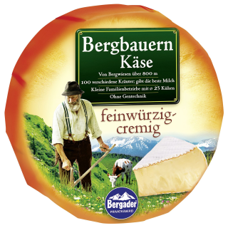 Bergader Bergbauern feinwürziger Käse 37 % Fett 300 g Paket